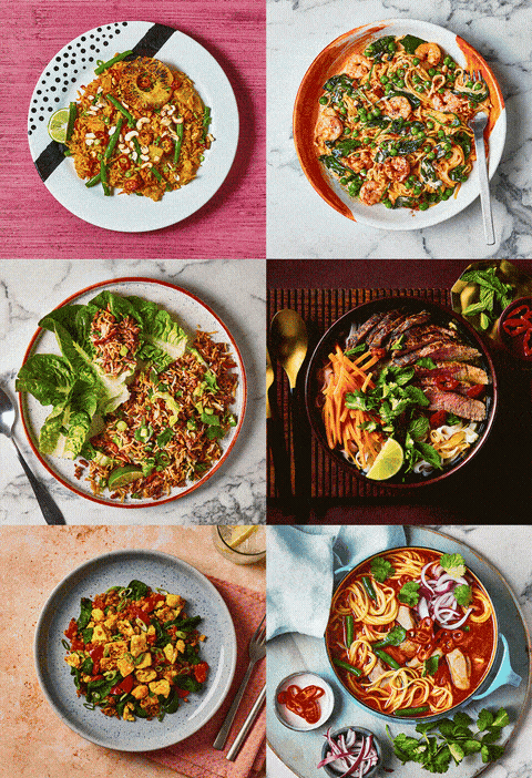 A looped recording of Gousto recipes being browsed and chosen